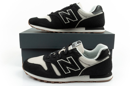 New Balance 373 Herren-Sneaker, modisches schwarzes Leder