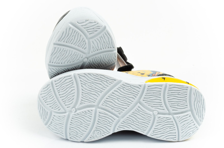Leomil Kinder-Sportschuhe, leichte Pokémon-Sneaker mit Klettverschluss und LED-Beleuchtung, Schwarz und Gelb