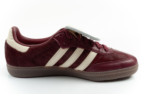 Adidas Samba Damen-Sportschuhe, Modische Leder-Sneaker, Burgunderrot