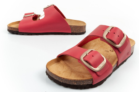 Bio Bio Damen-Flip-Flops, vorgeformte Innensohle, Naturleder
