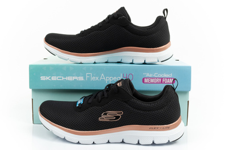 Skechers Flex Appeal 4.0 Brillant View Damen Sportschuhe [149303/BKRG], schwarz.