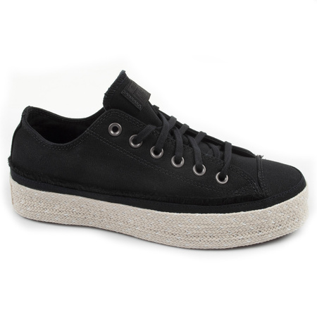 Converse Chuck Taylor Damen-Espadrille-Sneaker, modisch, schwarz, bequem
