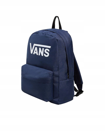 Vans Old Skool Print 22L Urbaner Schulrucksack, Marineblau, Großes VANS-Logo