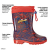 Perletti Spiderman Kinder-Gummistiefel [98073], rot.