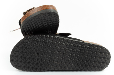 Lee Cooper Damen-Sandalen zum Hineinschlüpfen, Schwarzes Wildleder, Bequem, Leicht