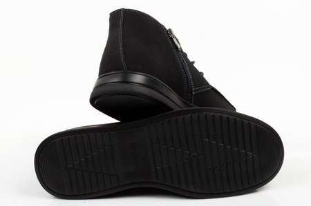Elegante Herren-Ankle-Boots aus Leder mit Reißverschluss in Marineblau von Lee Cooper