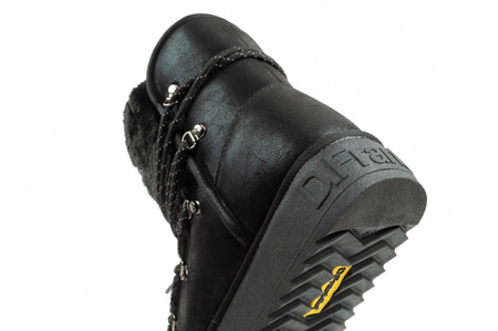 D. Franklin Damen Winterstiefel, modisches Fellfutter, Schwarz