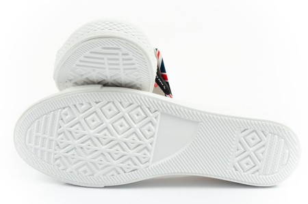 Lee Cooper Damen-Sneaker, weiße Slip-On-Ballerinas