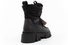 Schwarze, gefütterte Winterstiefeletten für Damen von Lee Cooper mit Reißverschluss