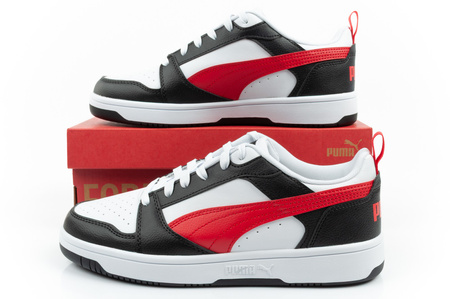 Puma Rebound v6 Herren-Sneaker, modisch, bequem, Weiß, Schwarz, Rot