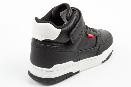 Levi's John SE Mid Kinder-Sneaker mit Klettverschluss in Schwarz