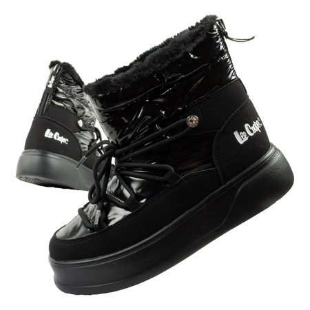 Lee Cooper Damen Winter-Wanderschuhe mit isoliertem Lackleder