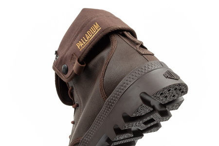 Palladium Herren Baggy Coated High-Top-Sneaker, modisches Dunkelbraun