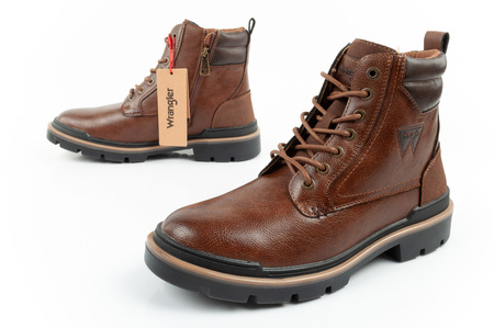 Wrangler Nevada Herren Chelsea Boots, Elegante, modische Schnürstiefel, Braun