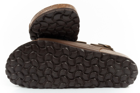 BIO BIO Herren-Sandalen mit anatomisch geformtem Fußbett aus Echtleder