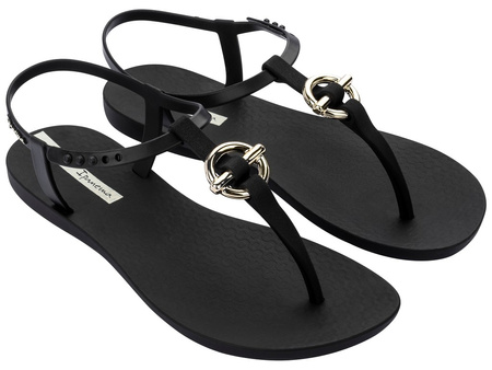 Ipanema Sandal Class Damen-Flip-Flops in modischem Schwarz mit Gold