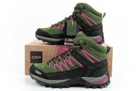 CMP Rigel Damen-Wanderschuhe aus Leder, robust, wasserdicht, knöchelhoch, Grün