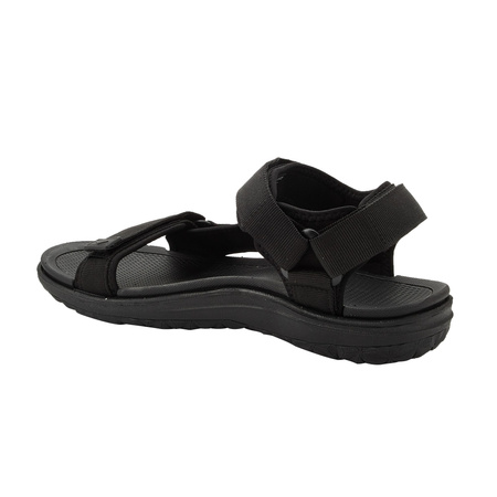 Lee Cooper Herren-Sandalen mit Klettverschluss für den Sommer und den Strand, leicht, schwarz