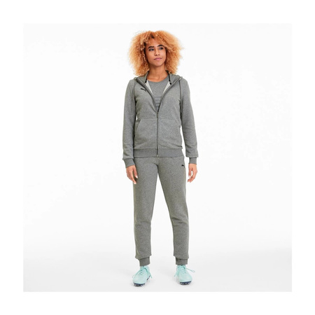Puma TeamGoal 23 Casuals Damen-Kapuzenpullover mit Reißverschluss [657083 33], grau.