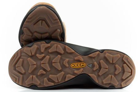 Keen Damen-Hausschuhe Hood Clog [1026803] Hausschuhe mit Schaffell, braun.