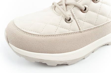 Lee Cooper Damen Winter-Wanderschuhe, Creme, Kunstleder