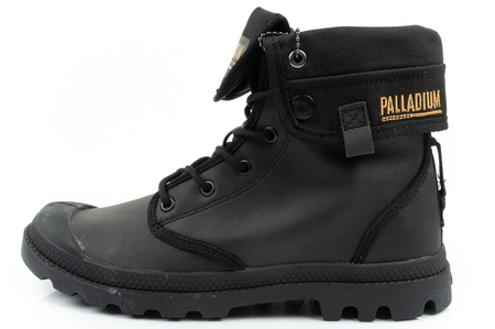 Palladium Damen Baggy Coated High-Top-Sneaker, modisches Schwarz