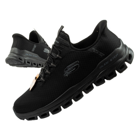 Skechers Herren-Sneaker Glide-Step, bequeme und leichte schwarze Slipper