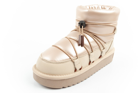 D.Franklin Damen Winterstiefel, modische, isolierte Stiefeletten in Gold