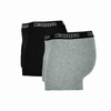 Kappa Herren-Boxershorts [351K1JW A8O] 2 PACK, grau, schwarz.