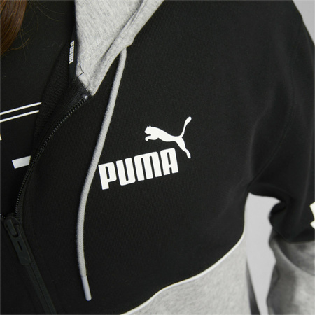 Puma Herren-Sport-Sweatshirt mit Reißverschluss [849842 04], Grau und Schwarz.
