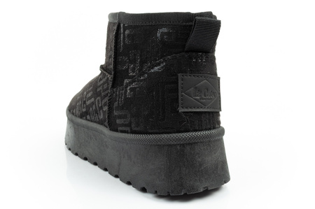 Lee Cooper Damen Winter Schneestiefel Modische Pelz gefütterte Stiefeletten Schwarz