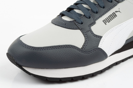 Puma ST Runner v4 Herren-Sneaker aus grauem Leder