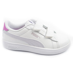 Puma Smash 3.0 Kinder-Sneaker, Weißes Leder, Modisch