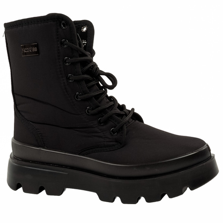 Progress Damen-Winterstiefel, Schwarz, Isoliertes Lammfell