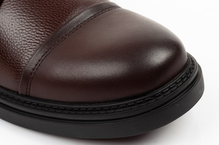 Elegante, braune Herren-Ankle-Boots aus Leder von Lee Cooper