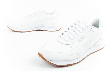 Puma ST Runner v4 Herren-Sneaker aus weißem Leder
