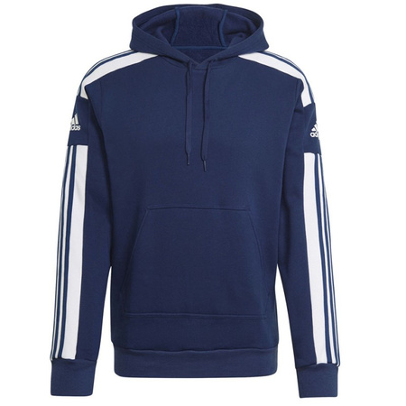 Adidas Herren-Kapuzenpullover mit Kängurutasche und stylischem Logo in Marineblau