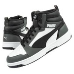 Puma Rebound v6 Herren-Sportschuhe [392326 03], Schwarz, Grau und Weiß.