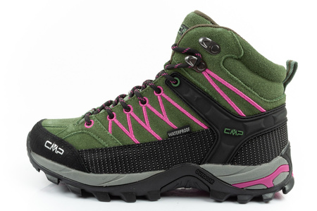 CMP Rigel Damen-Wanderschuhe aus Leder, robust, wasserdicht, knöchelhoch, Grün
