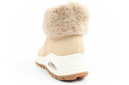 Skechers Uno Rugged Damen Winterstiefeletten in Beige mit Fell