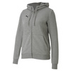Puma TeamGoal 23 Casuals Damen-Kapuzenpullover mit Reißverschluss [657083 33], grau.