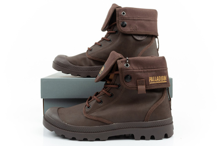 Palladium Herren Baggy Coated High-Top-Sneaker, modisches Dunkelbraun