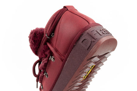 D. Franklin Damen Winterstiefel, modisches Fellfutter, Burgunderrot