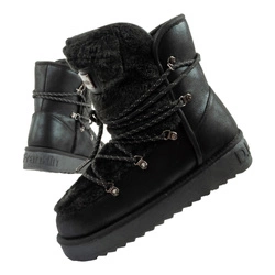 D. Franklin Damen Winterstiefel, modisches Fellfutter, Schwarz