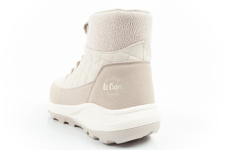 Lee Cooper Damen Winter-Wanderschuhe, Creme, Kunstleder