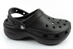 Crocs Klassische Plateau-Clog-Sandalen für Damen und Herren, Schwarz, Unisex, modisch