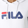 Fila Herren-Kapuzenpullover aus weißer Baumwolle mit Kängurutasche