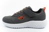 Skechers Bounder Kinder-Sportschuhe mit Klettverschluss, leicht, modisch, Grau