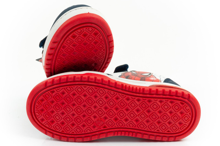 Leomil Spiderman Kinder-Sneaker, leicht, mit Klettverschluss und LED-Beleuchtung, weiß