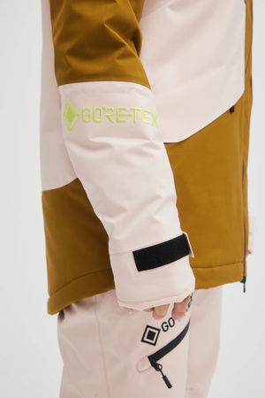 O'Neill Damen-Winterjacke für Snowboarden, GTX RECCO Ski, Pink und Braun